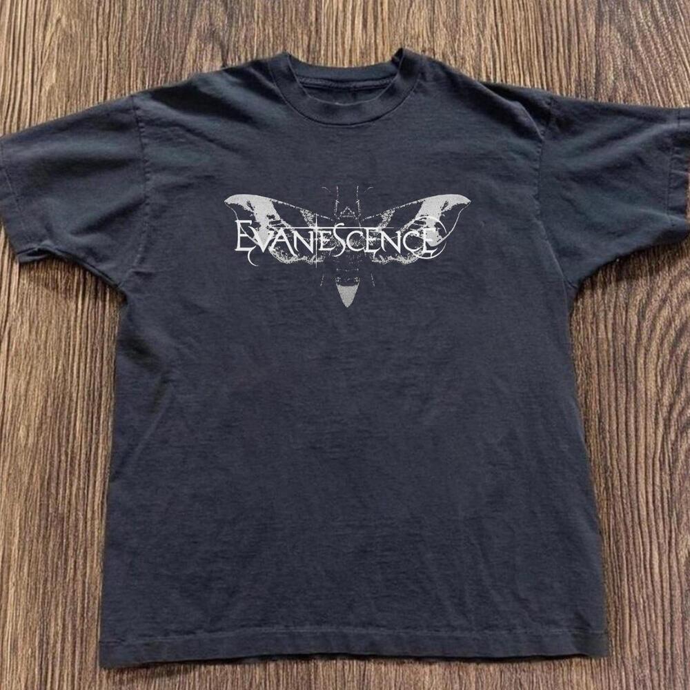 Evanescence Bat Moth Black Goth Rock Graphic T-Shirt